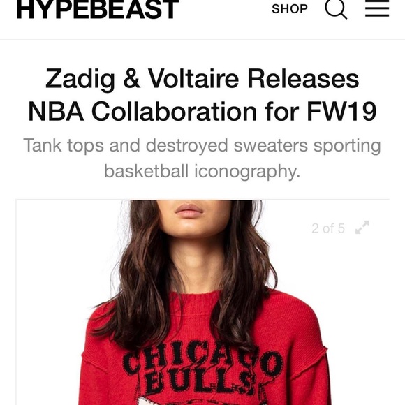 Zadig and Voltaire Chicago Bulls jumper - Picture 6 of 8